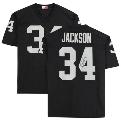 Fanatics Authentic Bo Jackson Las Vegas Raiders Autographed Black Mitchell & Ness Authentic Jersey In White