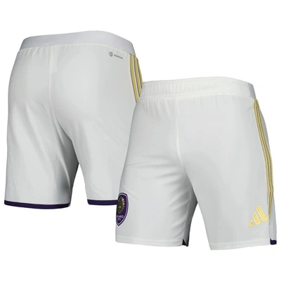 Adidas Originals Adidas White Orlando City Sc 2023 Home Aeroready Authentic Shorts