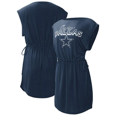 G-iii Sports By Carl Banks Navy Dallas Cowboys G.o.a.t. Swimsuit Cover-up