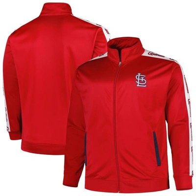 Profile Red St. Louis Cardinals Big & Tall Tricot Track Full-zip Jacket