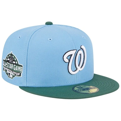 New Era Men's  Sky Blue, Cilantro Washington Nationals 2018 Mlb All-star Game 59fifty Fitted Hat In Sky Blue,cilantro