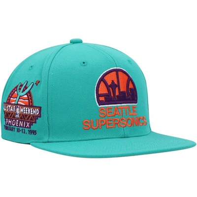 Mitchell & Ness Turquoise Seattle Supersonics Hardwood Classics 1995 Nba All-star Weekend Desert Sna