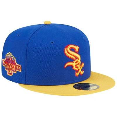 New Era Men's  Royal, Yellow Chicago White Sox Empire 59fifty Fitted Hat