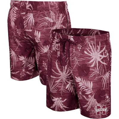 Colosseum Maroon Mississippi State Bulldogs What Else Is New Swim Shorts