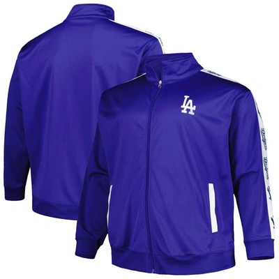 Profile Men's Royal Los Angeles Dodgers Big And Tall Tricot Track Full-zip Jacket