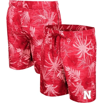 Colosseum Scarlet Nebraska Huskers What Else Is New Swim Shorts