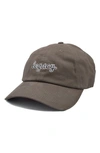 A Life Well Dressed Legacy Statement Baseball Cap In Charcoal/ Black