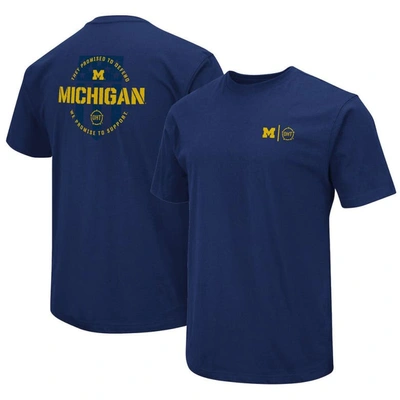 Colosseum Navy Michigan Wolverines Oht Military Appreciation T-shirt