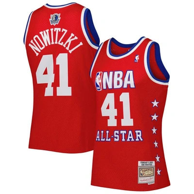 Mitchell & Ness Dirk Nowitzki Red Western Conference 2003 All Star Game Swingman Jersey