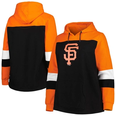 Profile Black San Francisco Giants Plus Size Colorblock Pullover Hoodie