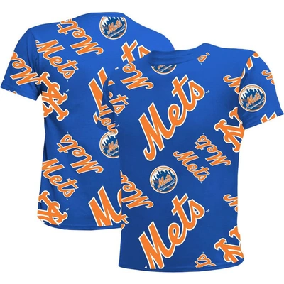 Stitches Kids' Youth  Royal New York Mets Allover Team T-shirt