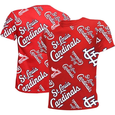 Stitches Kids' Youth  Red St. Louis Cardinals Allover Team T-shirt