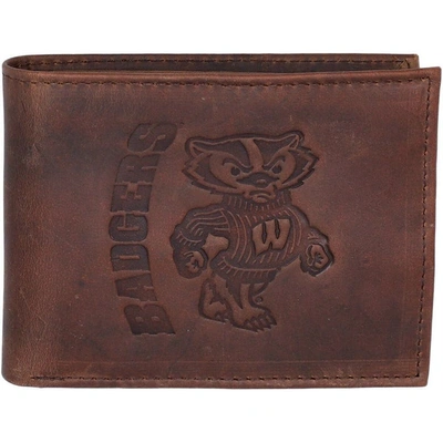 Evergreen Enterprises Brown Wisconsin Badgers Bifold Leather Wallet