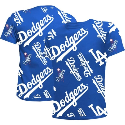 Stitches Kids' Youth  Royal Los Angeles Dodgers Allover Team T-shirt