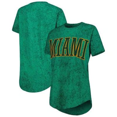 Pressbox Green Miami Hurricanes Southlawn Sun-washed T-shirt