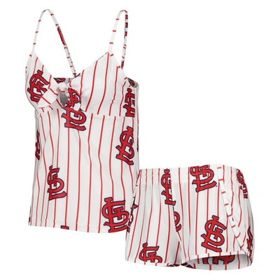 Concepts Sport White St. Louis Cardinals Reel Allover Print Tank Top & Shorts Sleep Set