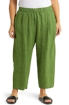 Eileen Fisher Organic Cotton Crop Lantern Pants In Field