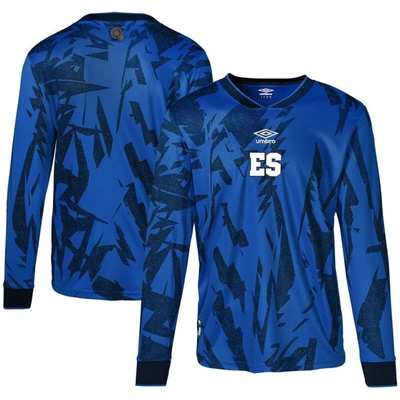 Umbro Blue El Salvador National Team 2023 Home Replica Long Sleeve Jersey