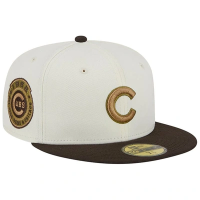 New Era Men's  White, Brown Chicago Cubs 1962 Mlb All-star Game 59fifty Fitted Hat In White,brown