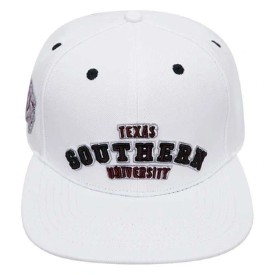 Pro Standard White Texas Southern Tigers  Evergreen Wool Snapback Hat