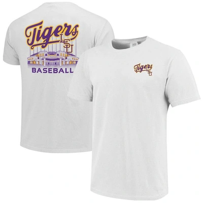Image One White Lsu Tigers Alex Box Stadium Baseball T-shirt