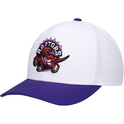 Mitchell & Ness Men's  White, Purple Toronto Raptors Hardwood Classics Core 2-tone 2.0 Pro Snapback H In White,purple