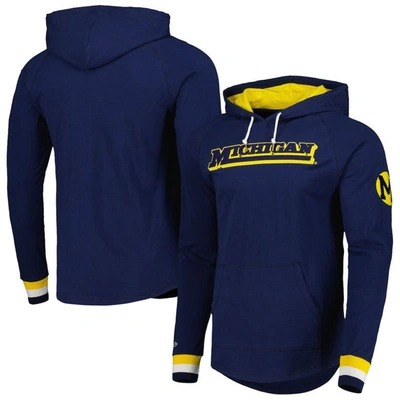 Mitchell & Ness Men's  Navy Michigan Wolverines Legendary Raglan Pullover Hoodie