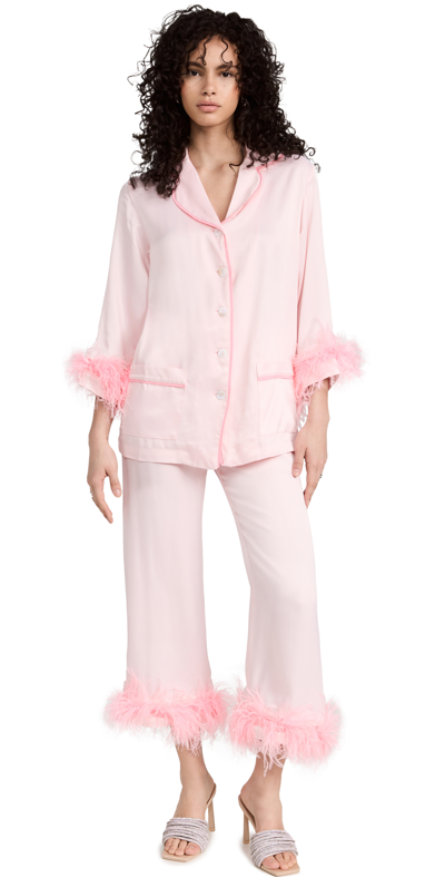 Sleeper Party Double Feather Pajamas In Pink