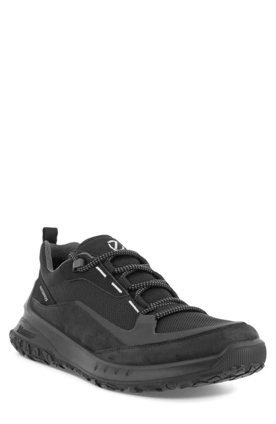 Ecco Ult-trn Low Waterproof Hiking Shoe In Black/ Black