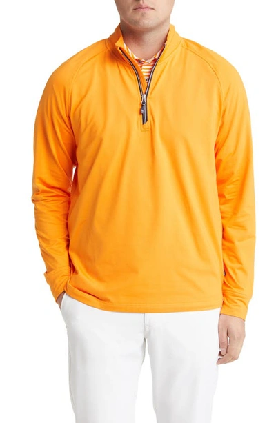 Cutter & Buck Adapt Quarter Zip Pullover In Orange Burst