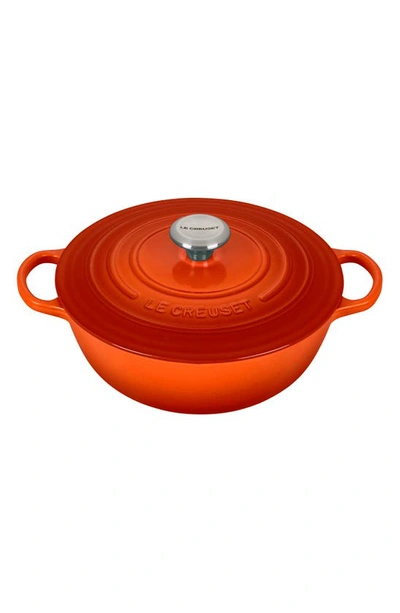 Le Creuset Signature 5-quart Enameled Cast Iron Brasier In Orange Tones