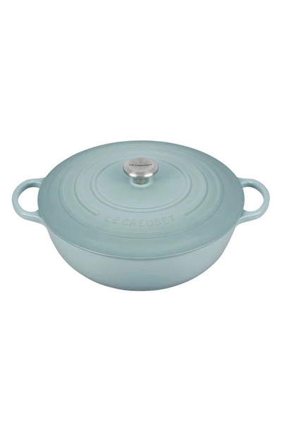 Le Creuset Signature 5-quart Enameled Cast Iron Brasier In Sea Salt
