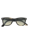 Ray Ban Wayfarer 50mm Gradient Square Sunglasses In Striped Grey