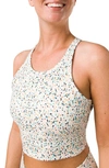 Prana Becksa Rib Sports Bra In Dream Dust Alotta Dots