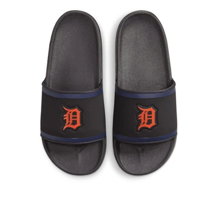 Nike Detroit Tigers Off-court Wordmark Slide Sandals In Black