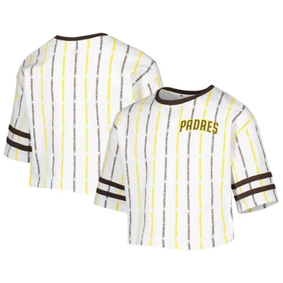 Outerstuff Kids' Girls Youth White San Diego Padres Ball Striped T-shirt