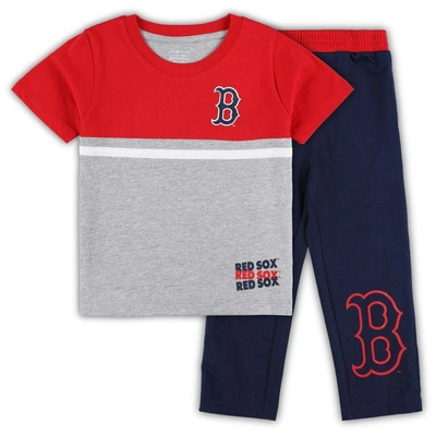 Outerstuff Kids' Toddler Navy/red Boston Red Sox Batters Box T-shirt & Pants Set