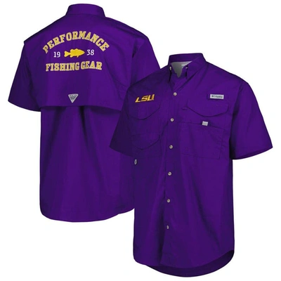 Columbia Purple Lsu Tigers Bonehead Button-up Shirt