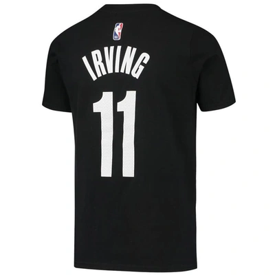 Nike Kids' Youth  Kyrie Irving Black Brooklyn Nets Logo Name & Number Performance T-shirt