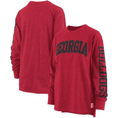 Pressbox Red Georgia Bulldogs Two-hit Canyon Long Sleeve T-shirt
