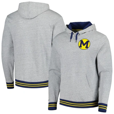 Mitchell & Ness Men's  Heather Gray Michigan Wolverines Pullover Hoodie