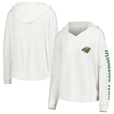 Concepts Sport Cream Minnesota Wild Accord Hacci Long Sleeve Hoodie T-shirt