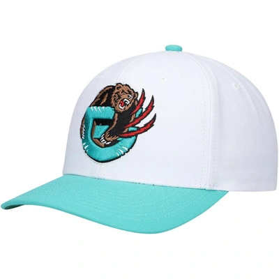 Mitchell & Ness White/turquoise Vancouver Grizzlies Hardwood Classics Core 2-tone 2.0 Pro Snapback H In White,turquoise
