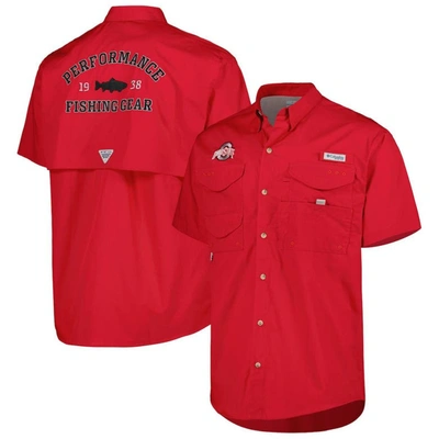 Columbia Scarlet Ohio State Buckeyes Bonehead Button-up Shirt