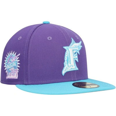 New Era Purple Florida Marlins Vice 59fifty Fitted Hat