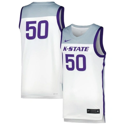 Nike Unisex  White Kansas State Wildcats Replica Basketball Jersey