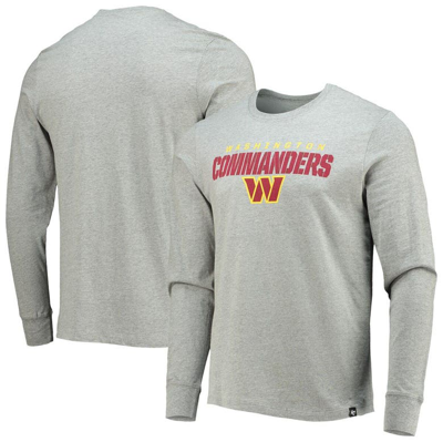 47 ' Heathered Gray Washington Commanders Traction Super Rival Long Sleeve T-shirt In Heather Gray