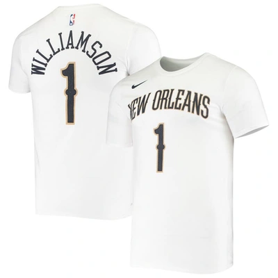 Nike Zion Williamson White New Orleans Pelicans Name & Number Performance T-shirt