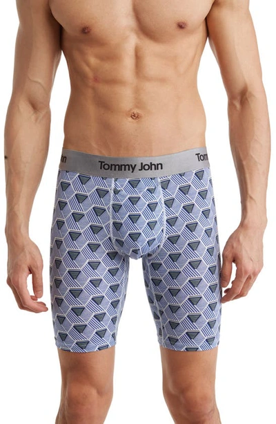 Tommy John Second Skin 8-inch Boxer Briefs In Crystal Blue Hex