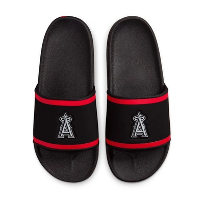Nike Los Angeles Angels Off-court Wordmark Slide Sandals In Black